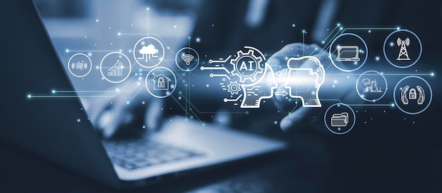 AI automation solution dashboard showcasing digital transformation results for business efficiency