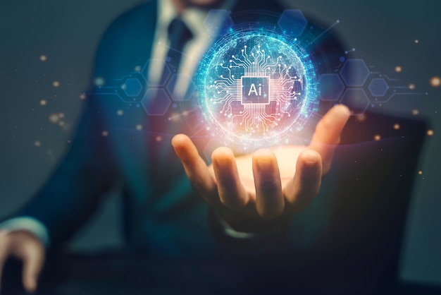 AI machine learning dashboard displaying data analytics and neural network visualization