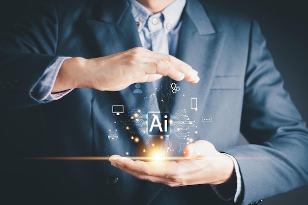 Neural network automation symbol representing intelligent business solutions